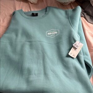 Rip Curl Men's Light Green Crewneck Sweater